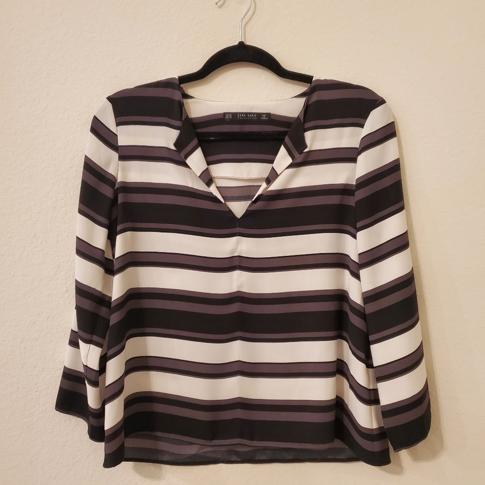 Zara Striped Basics Top